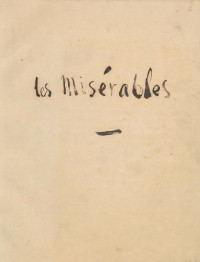 Les Mis original title page